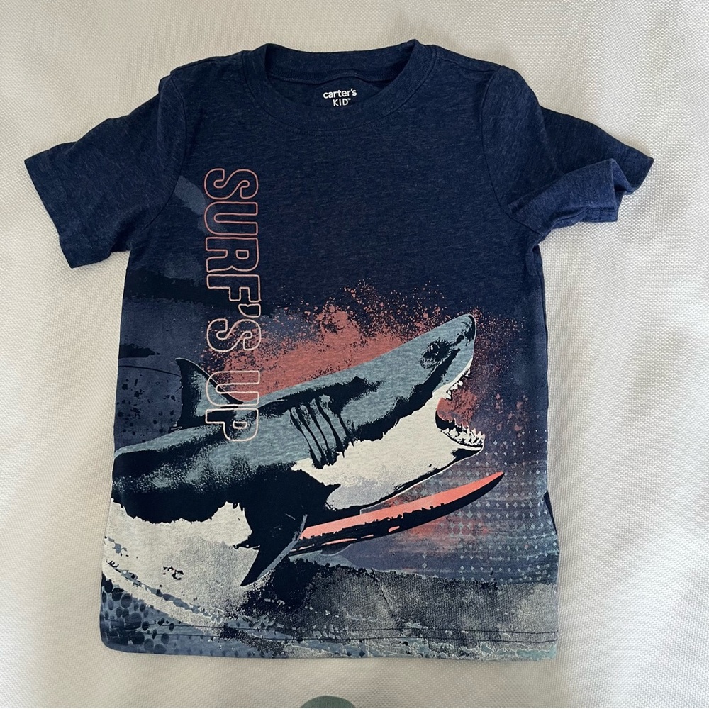 NWOT Carter’s Shark Graphic Jersey Tee 4T